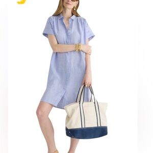 Light Blue Button-Up Dress Baird Mcnutt Irish linen